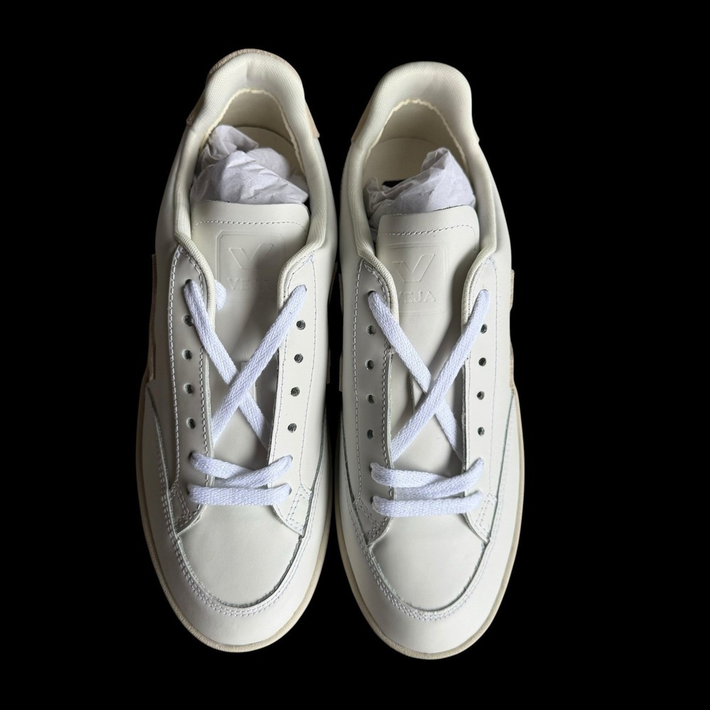 VEJA V-12 Sneakers Women's White Sable Leather US Size 10 NIB Shoes - Picture 4 of 10